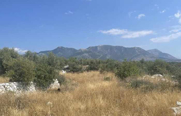 Taygetos Mountains view from hiking trail near Kastania in Mani Peninsula
