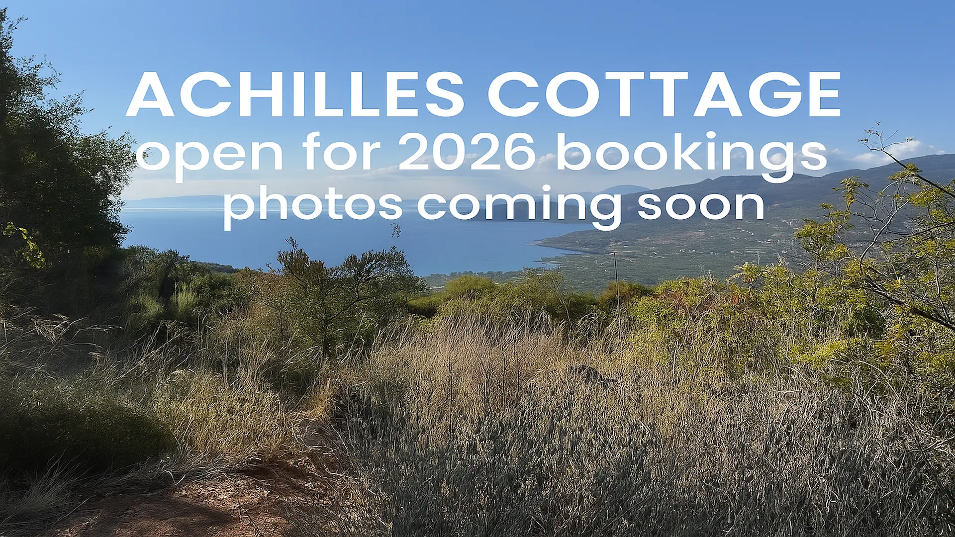 Achilles Cottage in Kardamyli Greece open for 2026 bookings – photos coming soon