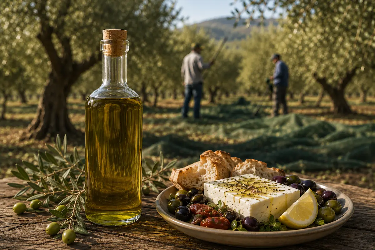 Olive Harvest in Mani: How to Spend October and November at a Stone Estate Above an Olive Grove 1 New Koroneiki olive oil tasted with Sfela PDO cheese