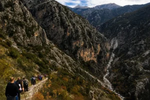 Viros Gorge hiking trail near Kardamili in the Peloponnese